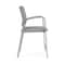 Lesro Newport Hip Chair Metal Frame, Silver, RS Fog Upholstery NP1161 - alternate 2
